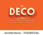 vector of modern bold font and... | Shutterstock .eps vector #742085146