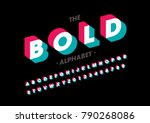 vector of stylized bold font... | Shutterstock .eps vector #790268086