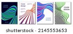 a set of 4 abstract covers.... | Shutterstock .eps vector #2145553653
