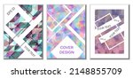 cover design. set of 3 covers.... | Shutterstock .eps vector #2148855709