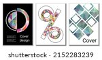 cover design. set of 3 covers.... | Shutterstock .eps vector #2152283239