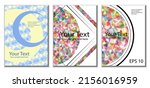 cover design. set of 3 covers.... | Shutterstock .eps vector #2156016959