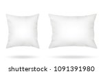 white pillows square and long... | Shutterstock .eps vector #1091391980