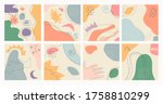 a set of eight abstract... | Shutterstock .eps vector #1758810299