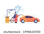 concept of fuel price and... | Shutterstock .eps vector #1998610550