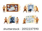 male private detective solving... | Shutterstock .eps vector #2052237590