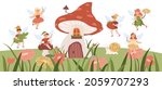 fairy landscape with pixies... | Shutterstock .eps vector #2059707293