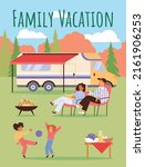 family vacation in camping or... | Shutterstock .eps vector #2161906253