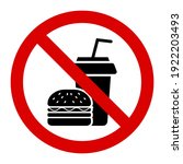 warning no food and drink sign... | Shutterstock .eps vector #1922203493
