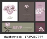 wedding invitation design set.... | Shutterstock .eps vector #1739287799