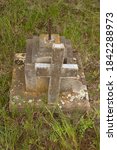 View Of Damaged Grave Headstone ...