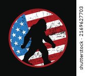 patriotic bigfoot t shirt... | Shutterstock .eps vector #2169627703