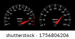 speedometer of car. fast speed...