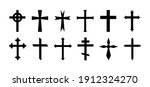 cross of christian crucifix.... | Shutterstock .eps vector #1912324270