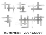 crossword puzzle. crossword... | Shutterstock .eps vector #2097123019