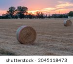 View Of Hay Bales In The...