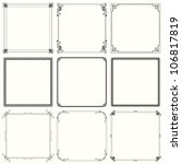 decorative frames  set 24  | Shutterstock .eps vector #106817819