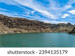 Buoys in the Owyhee Reservoir, eastern Oregon, USA