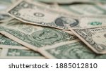 Small photo of one dollar bills banknotes close fullscreen