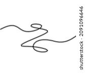 looped wavy yarn or rope as... | Shutterstock .eps vector #2091096646