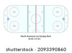 ice hockey rink top view. north ... | Shutterstock .eps vector #2093390860