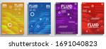 set of fluid cover designs with ... | Shutterstock .eps vector #1691040823