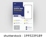mobile app promotion flyer... | Shutterstock .eps vector #1995239189