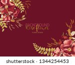 composition of beautiful red... | Shutterstock .eps vector #1344254453