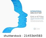 23 april international girls in ... | Shutterstock .eps vector #2145364583