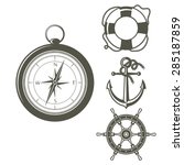 set of vector sailing design... | Shutterstock .eps vector #285187859