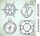 set of vector sailing design... | Shutterstock .eps vector #289323083