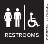 men and women restroom icon ... | Shutterstock .eps vector #1844310319