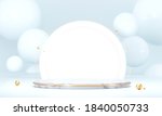 white round podium with... | Shutterstock . vector #1840050733