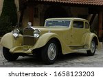 Small photo of Madrid, Spain, 11/12/2009, The Delage D8 was an eight-cylinder luxury car produced by Delage between 1929 and 1940