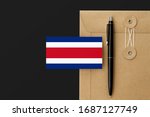 Costa Rica Flag On Craft...