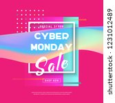cyber monday concept banner in... | Shutterstock .eps vector #1231012489