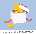 a gift box full of points... | Shutterstock .eps vector #1936097860