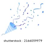 cute party ribbon popper... | Shutterstock .eps vector #2166059979