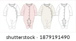 baby romper. baby clothes flat... | Shutterstock .eps vector #1879191490