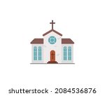 Church Vector Isolated Icon....