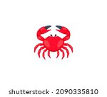 Crab Vector Isolated Icon....
