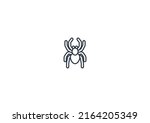 spider vector flat emoticon.... | Shutterstock .eps vector #2164205349