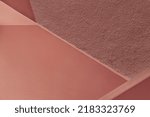 Small photo of Contemporary and minimalist architecture photography. Set of diagonal lines triangular shapes, in clear pink shades. Architectural details, Minimal building concept. angular, interconnected. angular