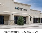 Small photo of Humble, Texas USA 02-26-2023: Fall Creek Family Dental clinic exterior in Humble, TX. Local dentistry business storefront.