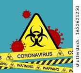 coronavirus warning sign in a... | Shutterstock .eps vector #1632621250