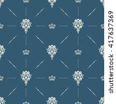 royal wallpaper seamless... | Shutterstock . vector #417637369