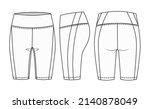 girls short legging fashion... | Shutterstock .eps vector #2140878049