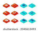 set online play video  with 4k  ... | Shutterstock .eps vector #2040613493