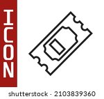 black line cinema ticket icon... | Shutterstock .eps vector #2103839360