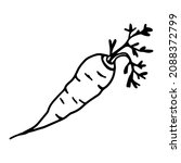 carrot in doodle style.... | Shutterstock .eps vector #2088372799